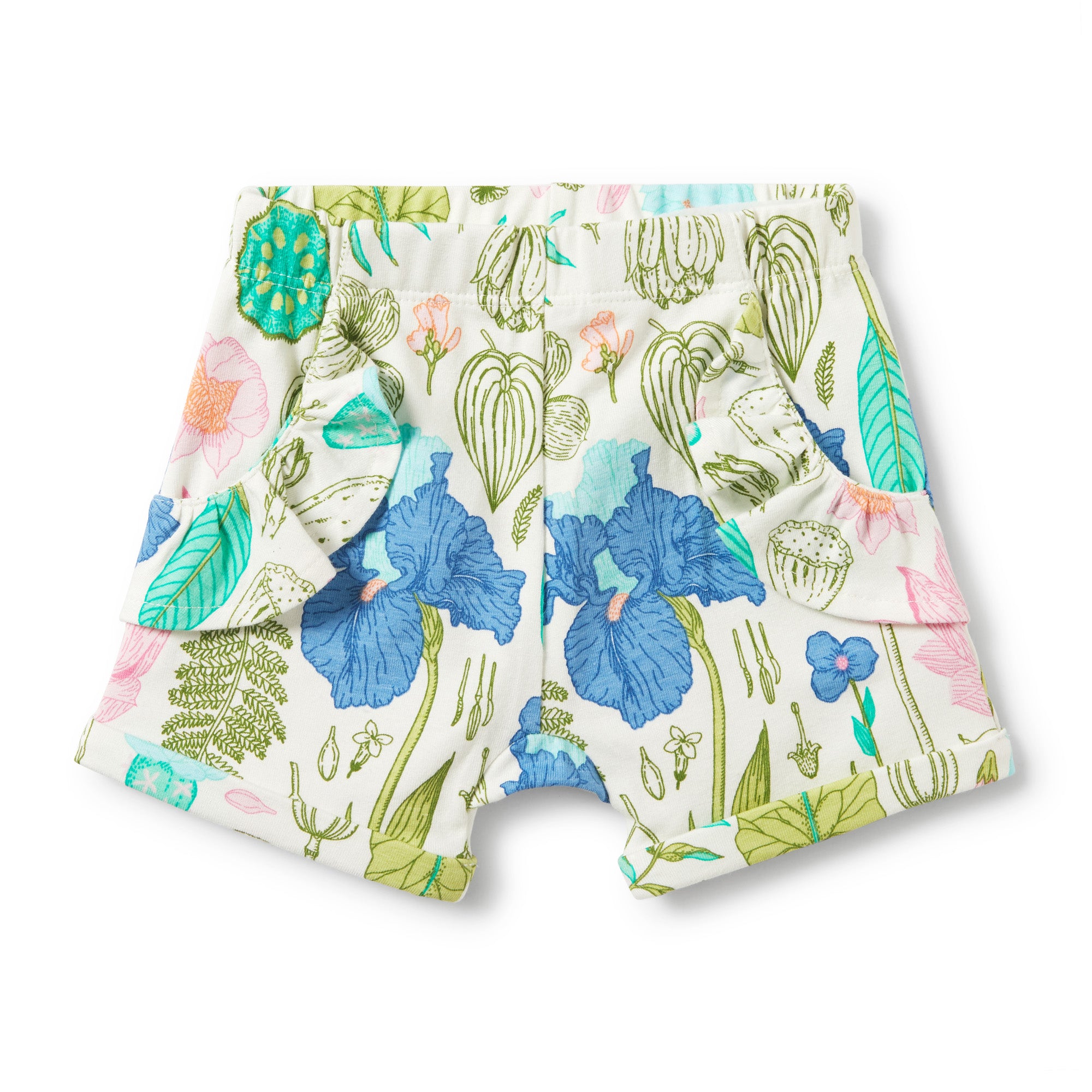 Floral Ruffle Pocket Shorts for Women - Comfortable Summer Casual Shorts with Pockets - Perfect for Beach, Vacation, and Outdoor Activities