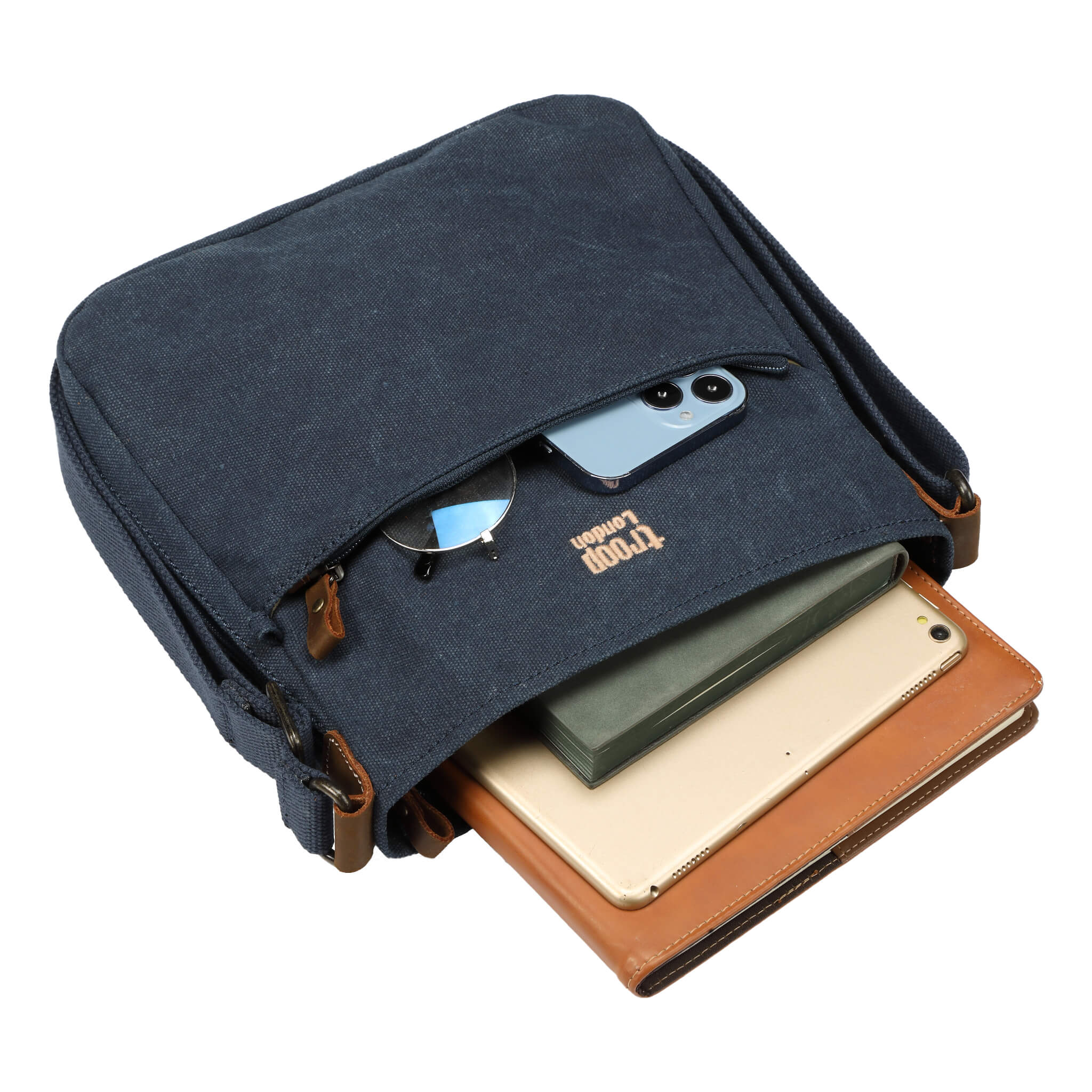 Troop London Classic Canvas Crossbody Bag for Men & Women - Stylish & Durable Shoulder Bag for Travel, Work & Everyday Use