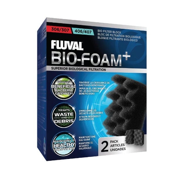 Fluval 306/406 & 307/407 Bio Foam Replacement Filter Media - High Performance Aquarium Filter Pads for Fish Tank Cleaning - Perfect for Freshwater and Saltwater Tanks