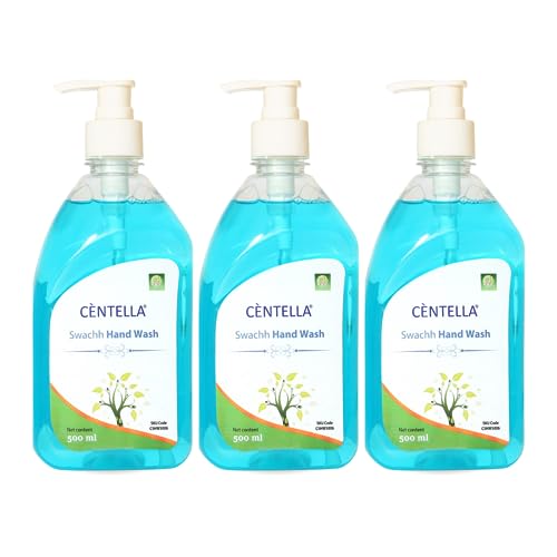 **Centella Natural Herbal Liquid Hand Wash Refill - 500ml (Pack of 3) | Antibacterial & Germ Protection for Home, Kitchen & Office Use**