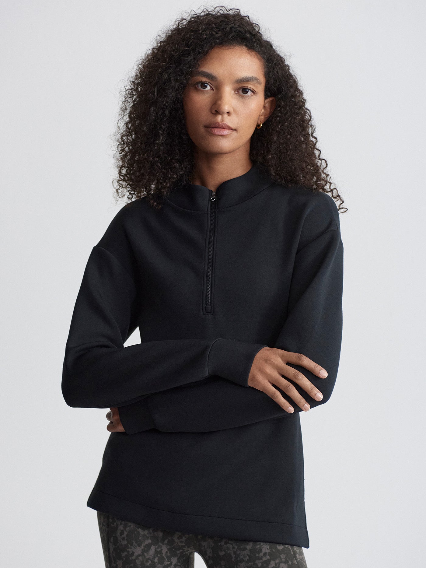 Varley Cleo Half Zip Midlayer Fleece Jacket for Women - Black - Perfect for Hiking, Running & Outdoor Activities