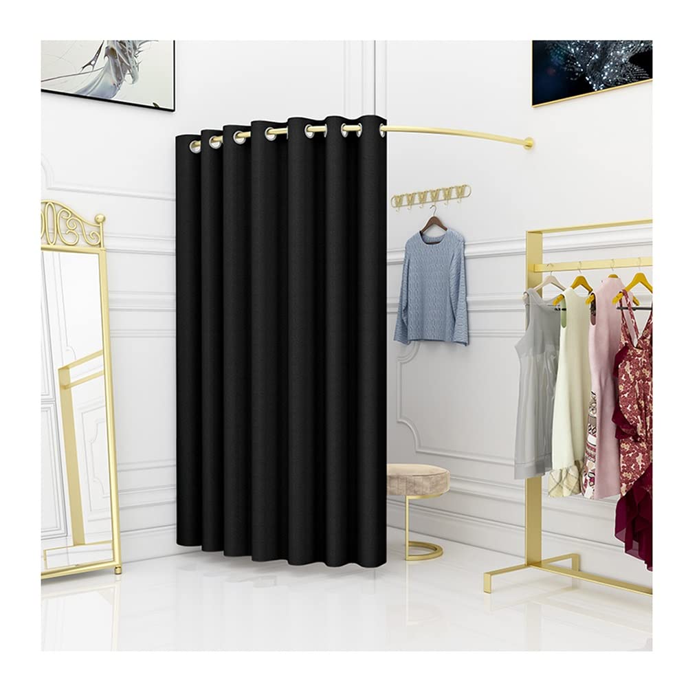 Premium Clothing Store Fitting Room - 90x90cm Black Changing Room with Privacy Curtain & Hanging Rod for Boutiques, Malls & Retail Stores | Ideal for Dressing Rooms, Privacy Protection & Space Division