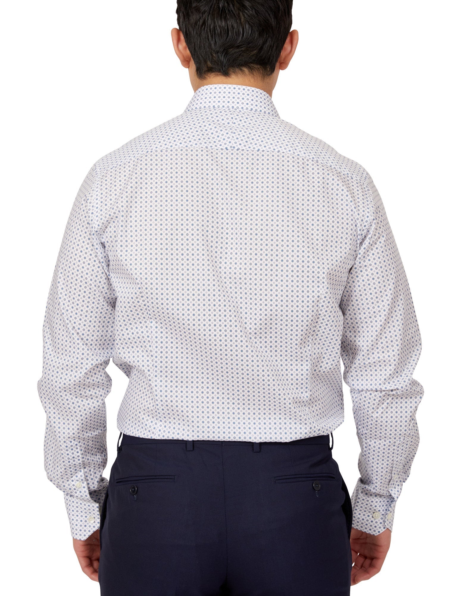 HENRY SARTORIAL Men's Casual Cotton Button Down Shirt - White | Comfortable Breathable Office & Weekend Wear for Men
