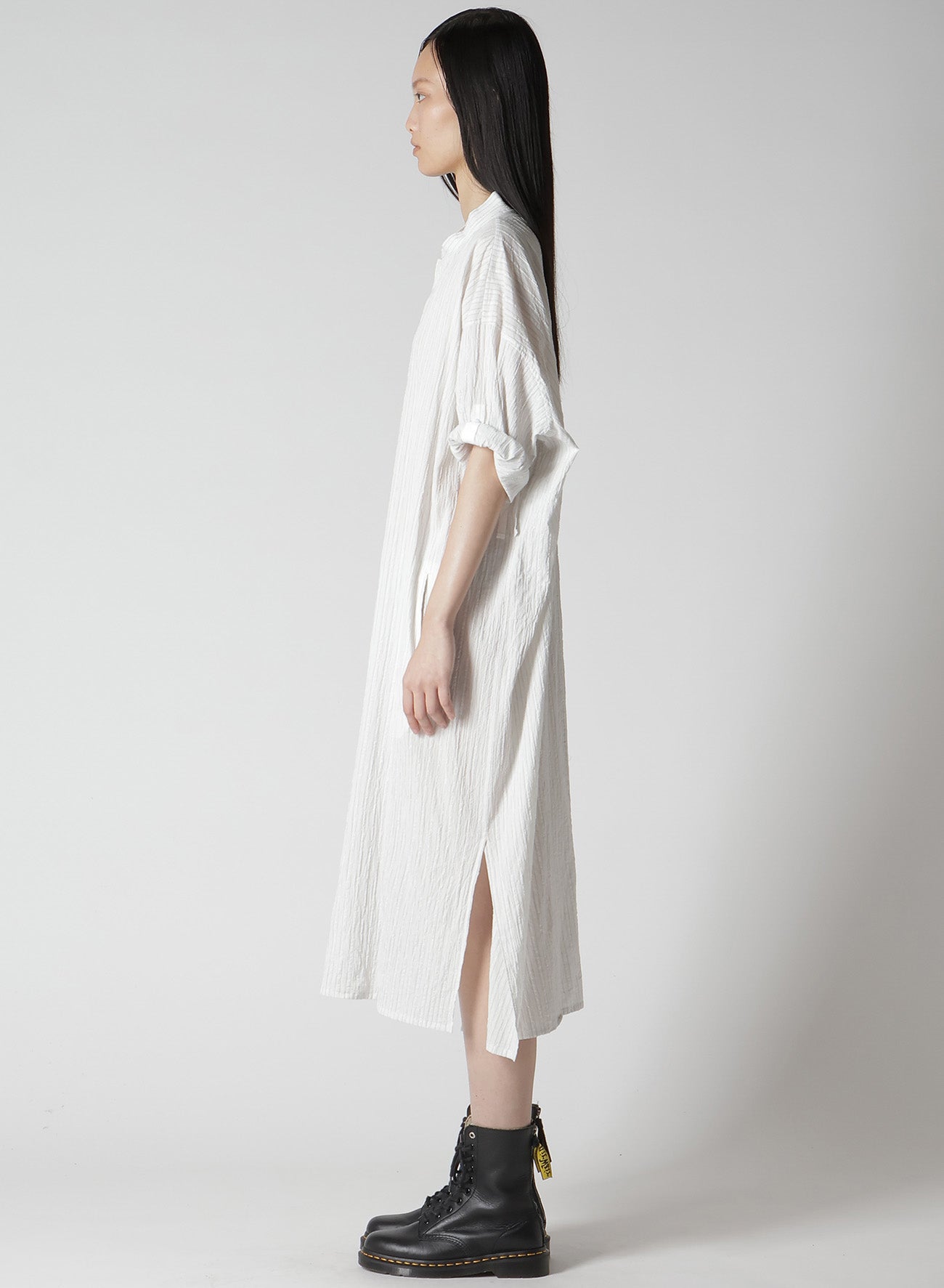 Stylish Cotton Voile Rolled Up Half Sleeve Stripe Dress for Women - Perfect for Summer Outings, Beach Vacations & Casual Wear