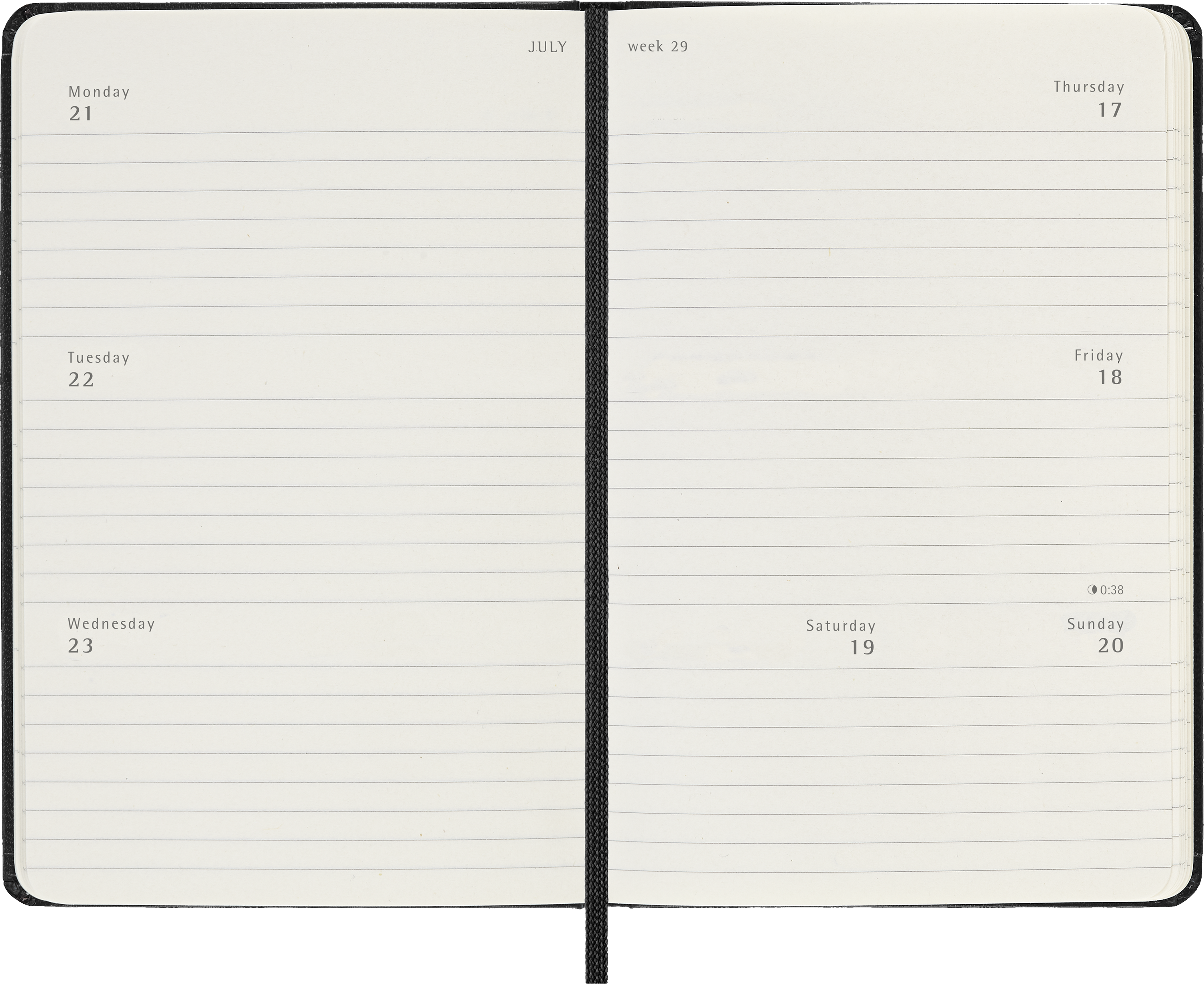 2025 Moleskine Pocket Planner - 90mm x 140mm Hard Cover Weekly Diary, Black | Perfect for On-the-Go Scheduling, Travel Journaling & Daily Task Organization