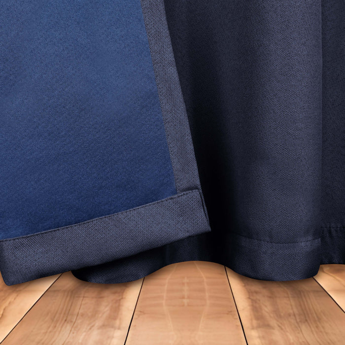 Linen Blackout Curtains Set - Washable Room Darkening Window Panels for Bedroom & Living Room - Light Blocking Thermal Insulated Drapes for Better Sleep & Energy Efficiency