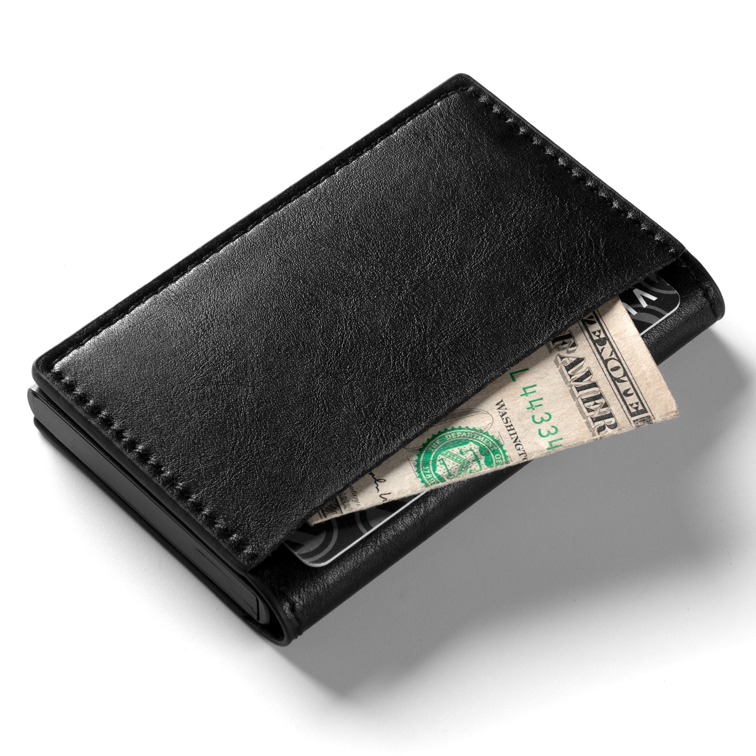 VC305 Side Slider Mechanism with Back Slot Wallet - Slim RFID Blocking Card Holder for Men & Women - Perfect for Travel, Business Cards, and Everyday Use