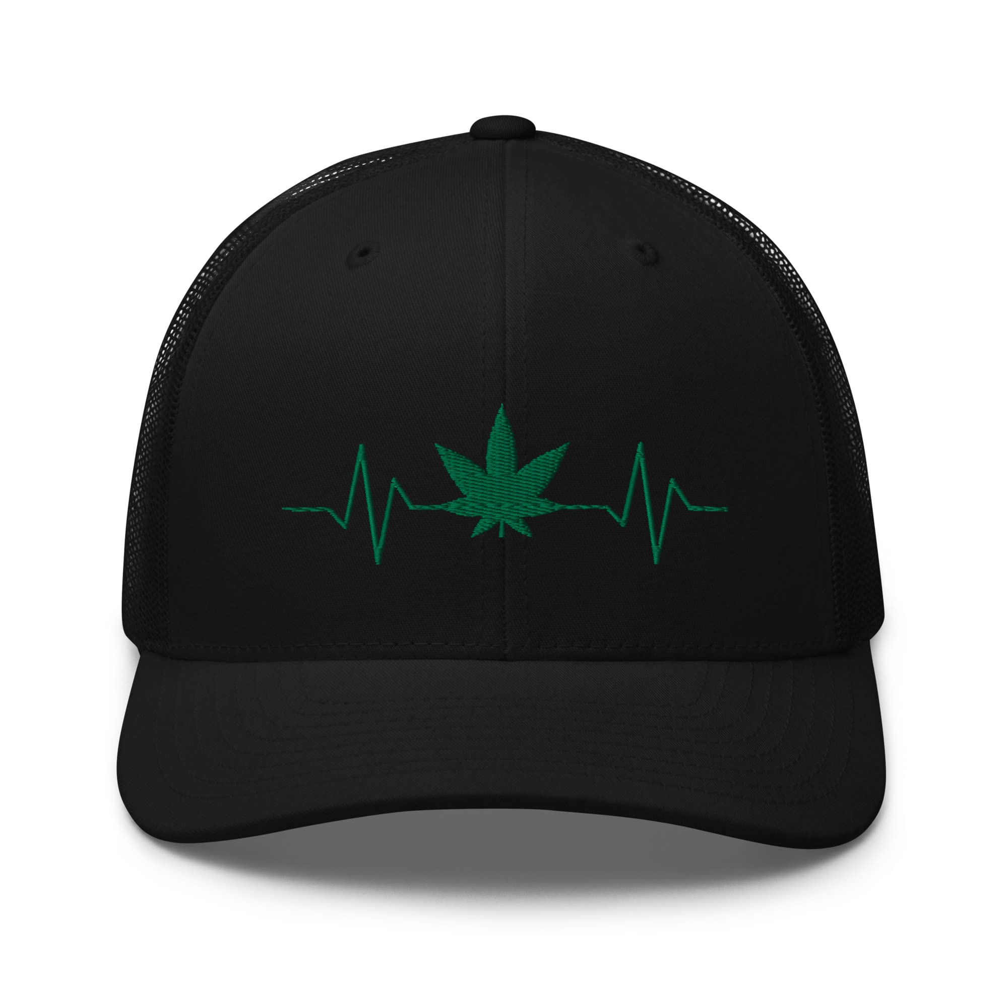 Funny Marijuana Trucker Hat - Embroidered Weed 420 Cap for Stoners | Perfect Cannabis Gift for Festivals & Outdoor Activities