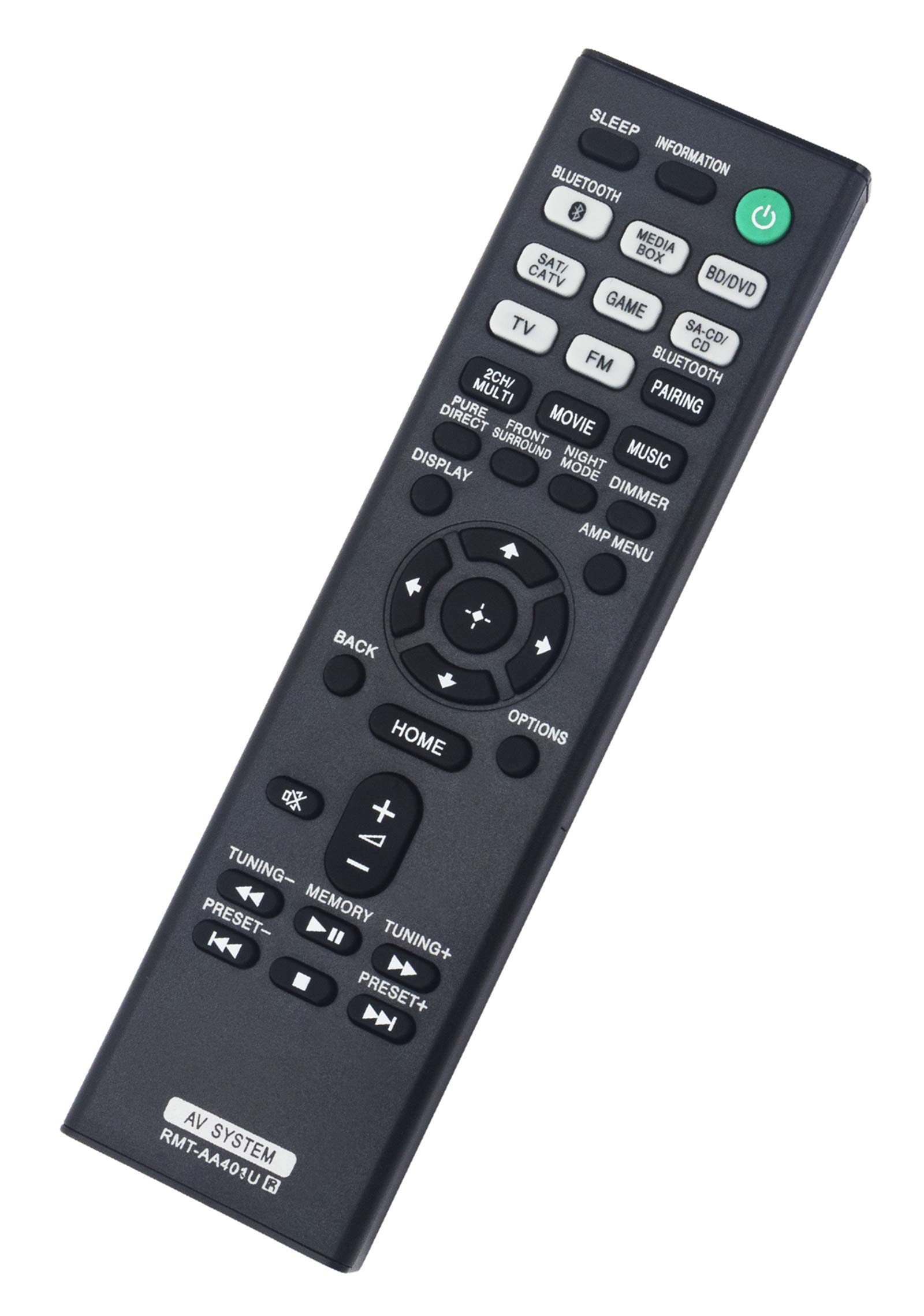 Original Remote Control Replacement for Sony STR-DH401U/STR-DH590/STR-DH790/STR-DH190 AV Receiver - Compatible with Models 1-493-370-11 - Perfect for Home Theater & Entertainment Systems