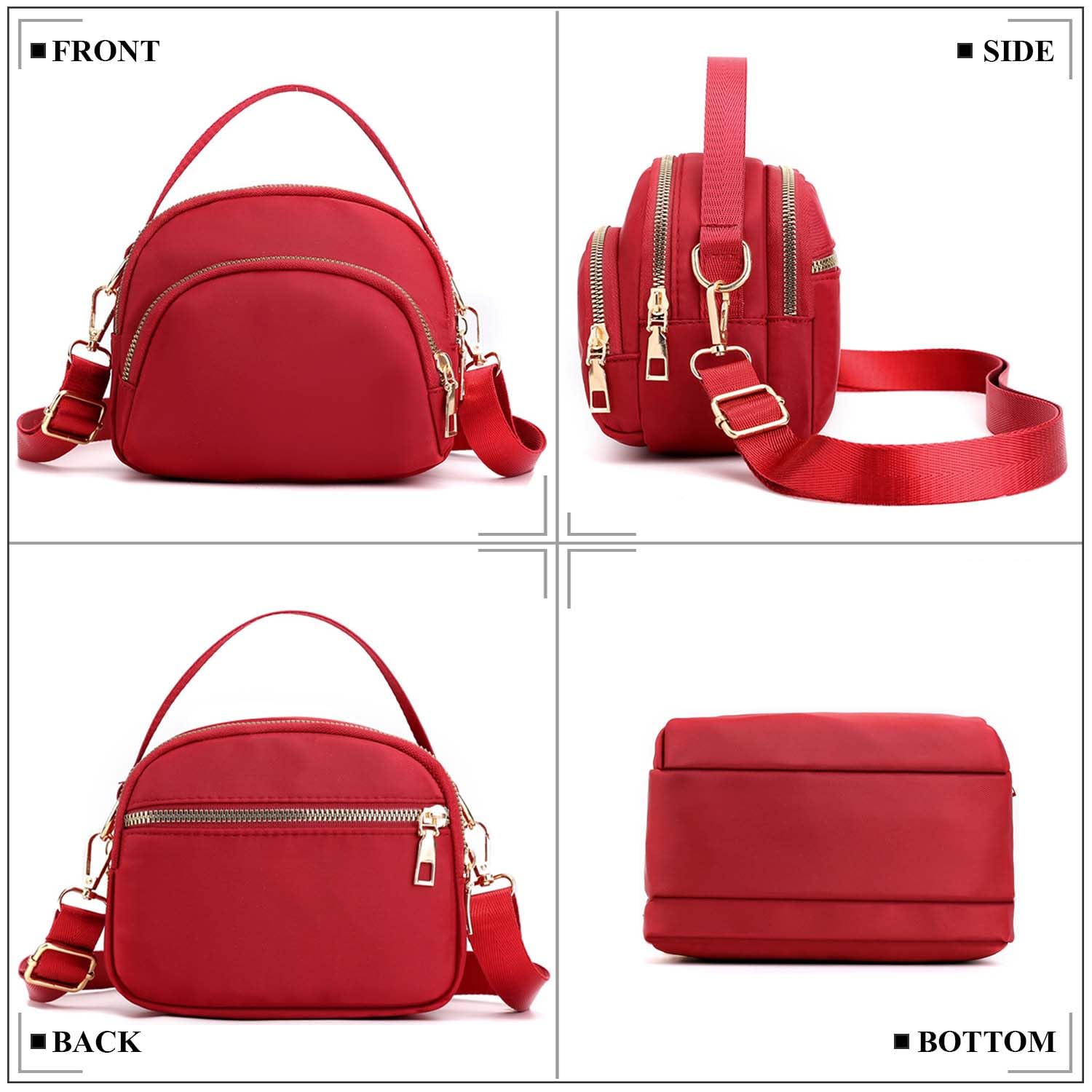 Women's Small Crossbody Purse - Nylon Wallet Phone Bag with Adjustable Shoulder Strap - Mini Cell Phone Purse for Everyday Use, Travel & Shopping