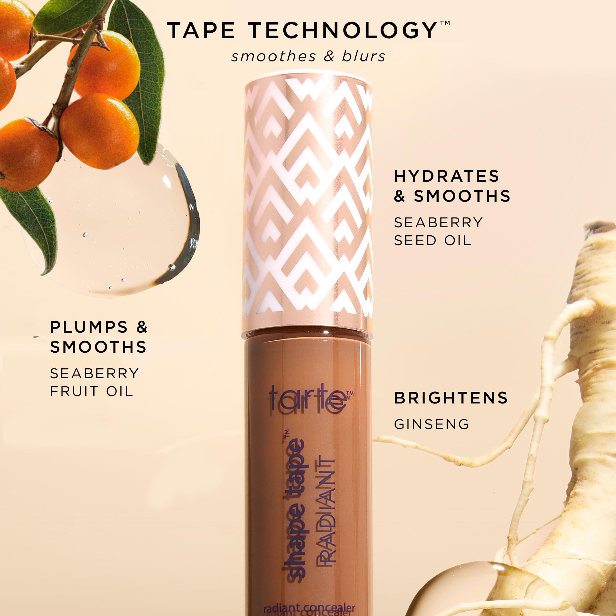 Tarte Shape Tape Radiant Medium Coverage Concealer - 35N Medium (Neutral Undertone) | Flawless Under Eye Brightening & Blemish Covering for Day & Night Makeup