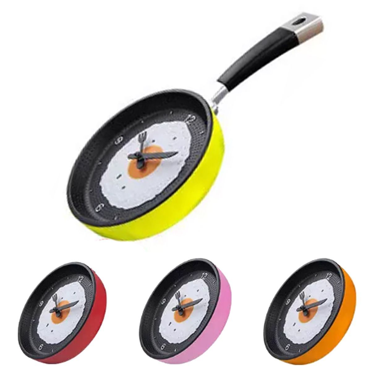 Creative Frying Pan Omelette Wall Clock - Unique Kitchen Decor for Home & Restaurant - Perfect for Cooking Enthusiasts & Food Lovers