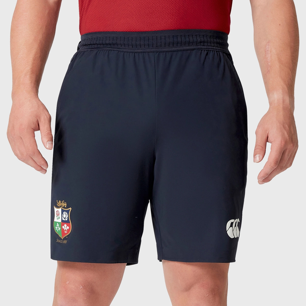 Canterbury British & Irish Lions Men's Everest Woven Rugby Shorts - Navy Blue Athletic Shorts for Rugby Training & Casual Wear