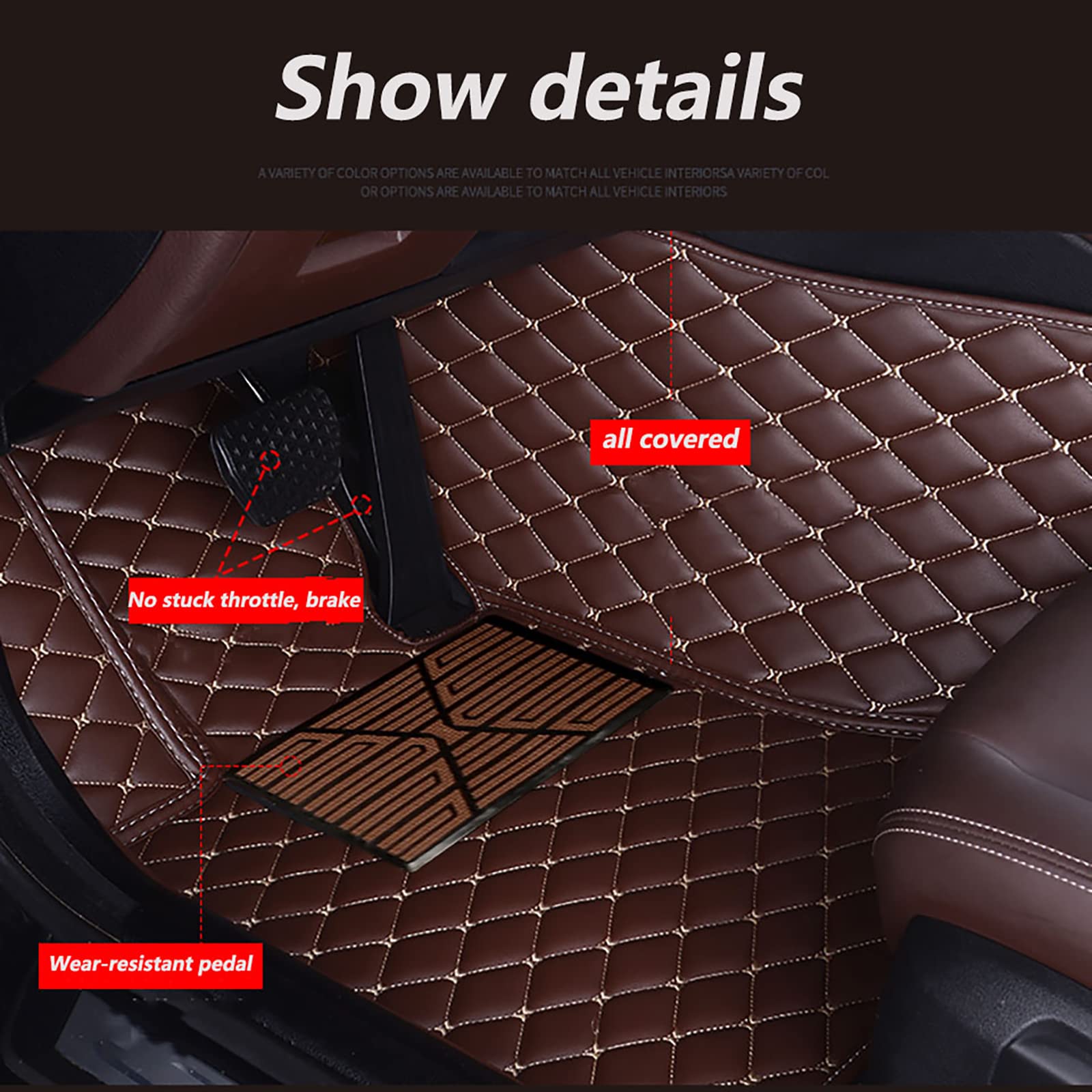 Custom Fit Car Floor Mats for Hyundai Sonata 2020-2023 - Premium Leather All-Weather Non-Slip Waterproof Full Coverage Carpet Mats (Right-Hand Drive, K-Grey) | Perfect for Daily Commuting, Road Trips & All-Season Protection
