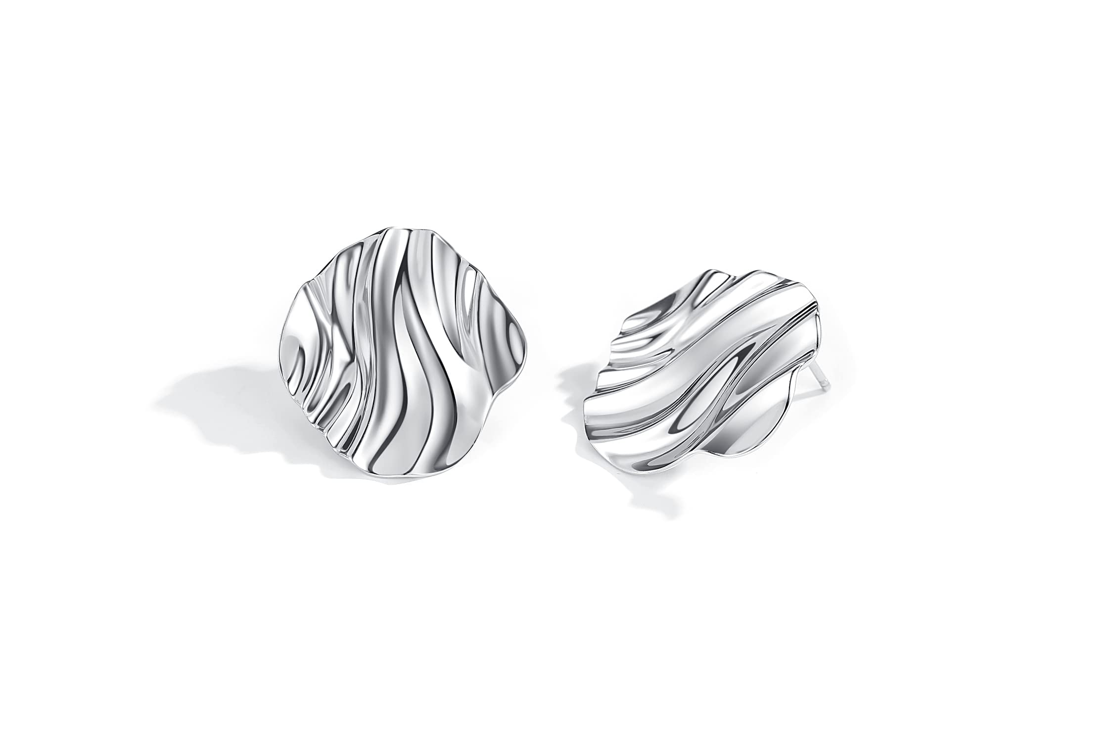 Lightweight Open Post Hoop Earrings for Women - Round Circle Gold/Silver Jewelry Gifts for Her - Perfect for Everyday Wear, Parties & Special Occasions