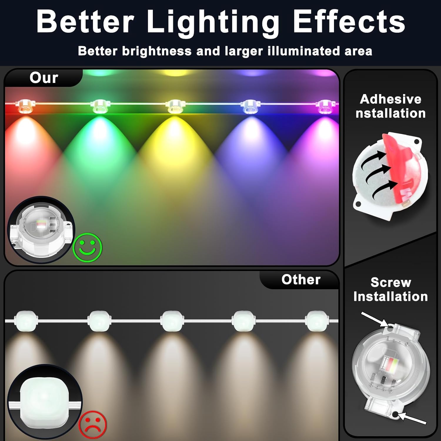 100FT Permanent Outdoor RGB Smart LED Strip Lights - Waterproof IP65, App & Remote Control, for Christmas, Holiday Decor, House Roof, Garden, and Landscape Lighting - Perfect for Parties, Events, and Year-Round Accent Lighting