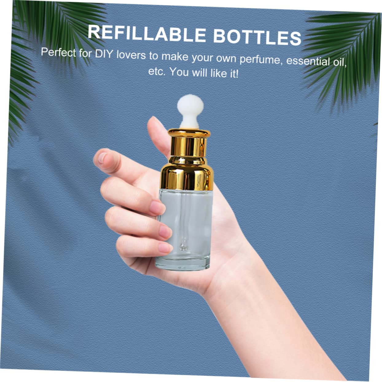 Minkissy 5-Piece Travel Dropper Bottles Set - Refillable Essential Oil Bottles for Aromatherapy, DIY Blends & On-The-Go Use