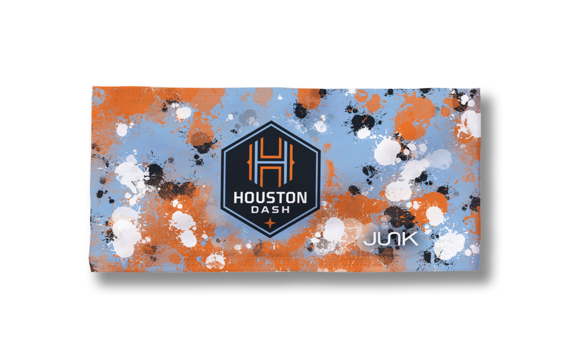 Houston Dash Splatter Big Bang Lite Headband - Adjustable Sports Headband for Women & Men - Sweat-Wicking Workout Headwear for Running, Yoga, Gym & Outdoor Activities