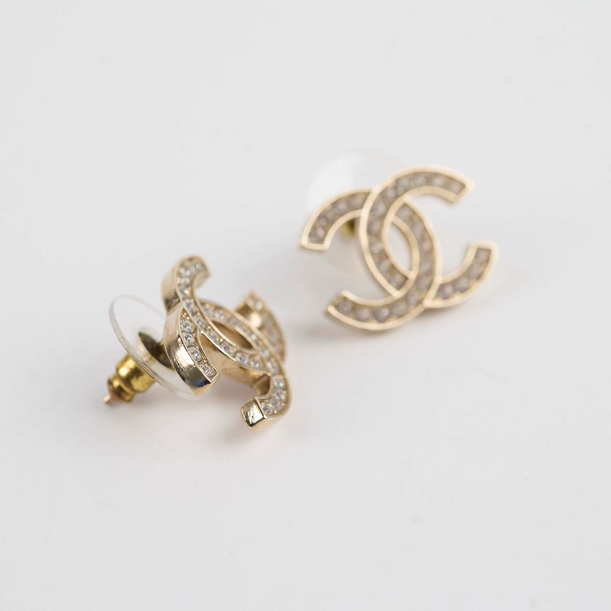 Chanel CC Logo Crystal Earrings for Women - Luxury Fashion Jewelry Gift for Party, Wedding & Special Occasions