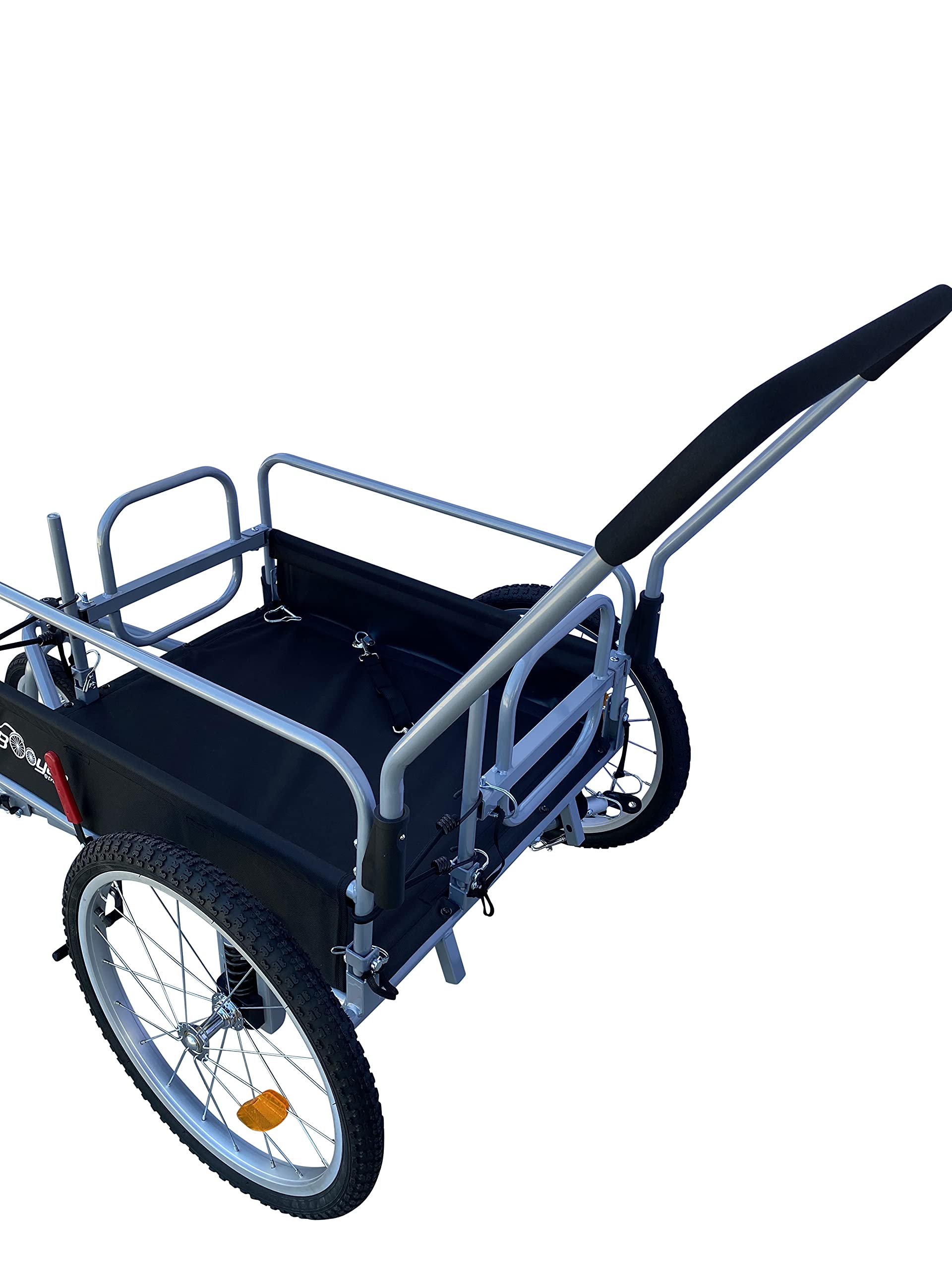 Booyah’s All-Terrain Cargo Stroller & Bike Trailer - Heavy Duty Suspension for Beach, Sports, and Outdoor Adventures - Perfect for Family Outings, Grocery Hauling, and Active Lifestyles
