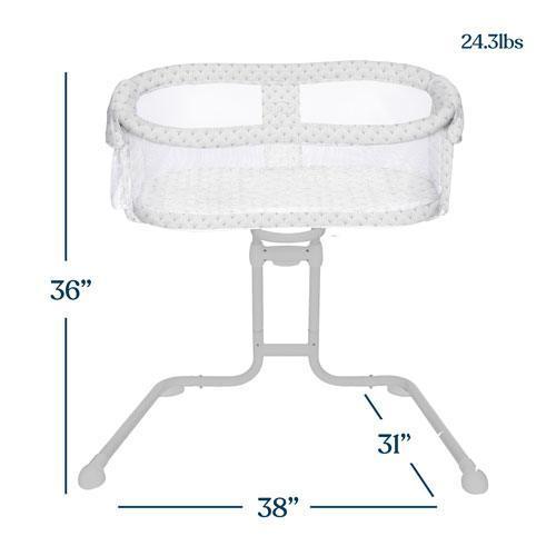 Halo Glide Bassinet - Portable Baby Crib with Plume Fabric for Newborns & Infants | Lightweight & Breathable for Nursery, Travel & Co-Sleeping
