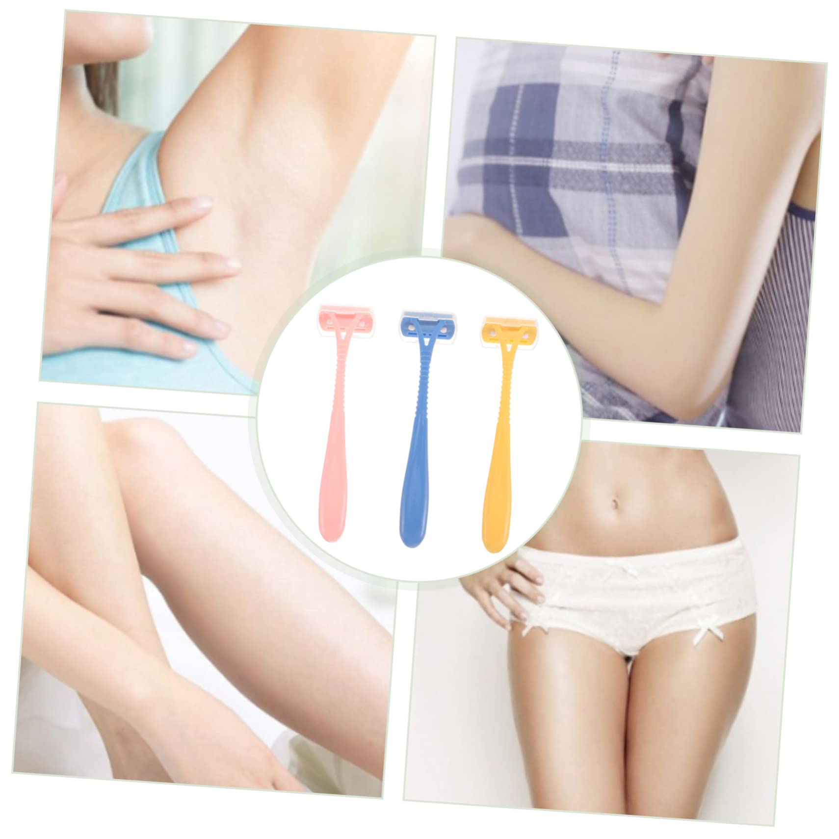 6 Pcs Manual Hair Removal Razor Set - Armpit Shaver & Leg Hair Trimmer for Women | Smooth Body Hair Remover & Depilator | Perfect for Travel, Gym & Everyday Personal Grooming