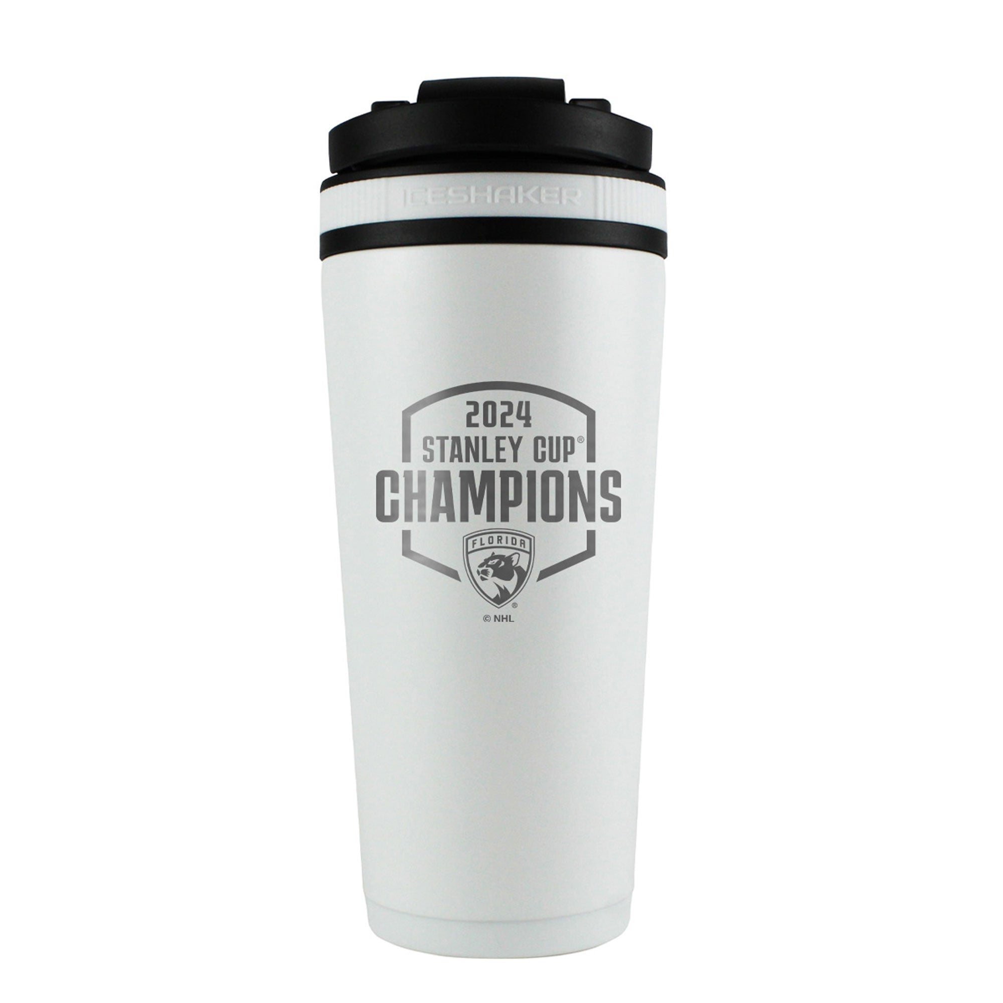 Official NHL Florida Panthers 2024 Stanley Cup Champions 26oz Insulated Stainless Steel Water Bottle - White | Perfect for Gym, Workouts & Sports Hydration