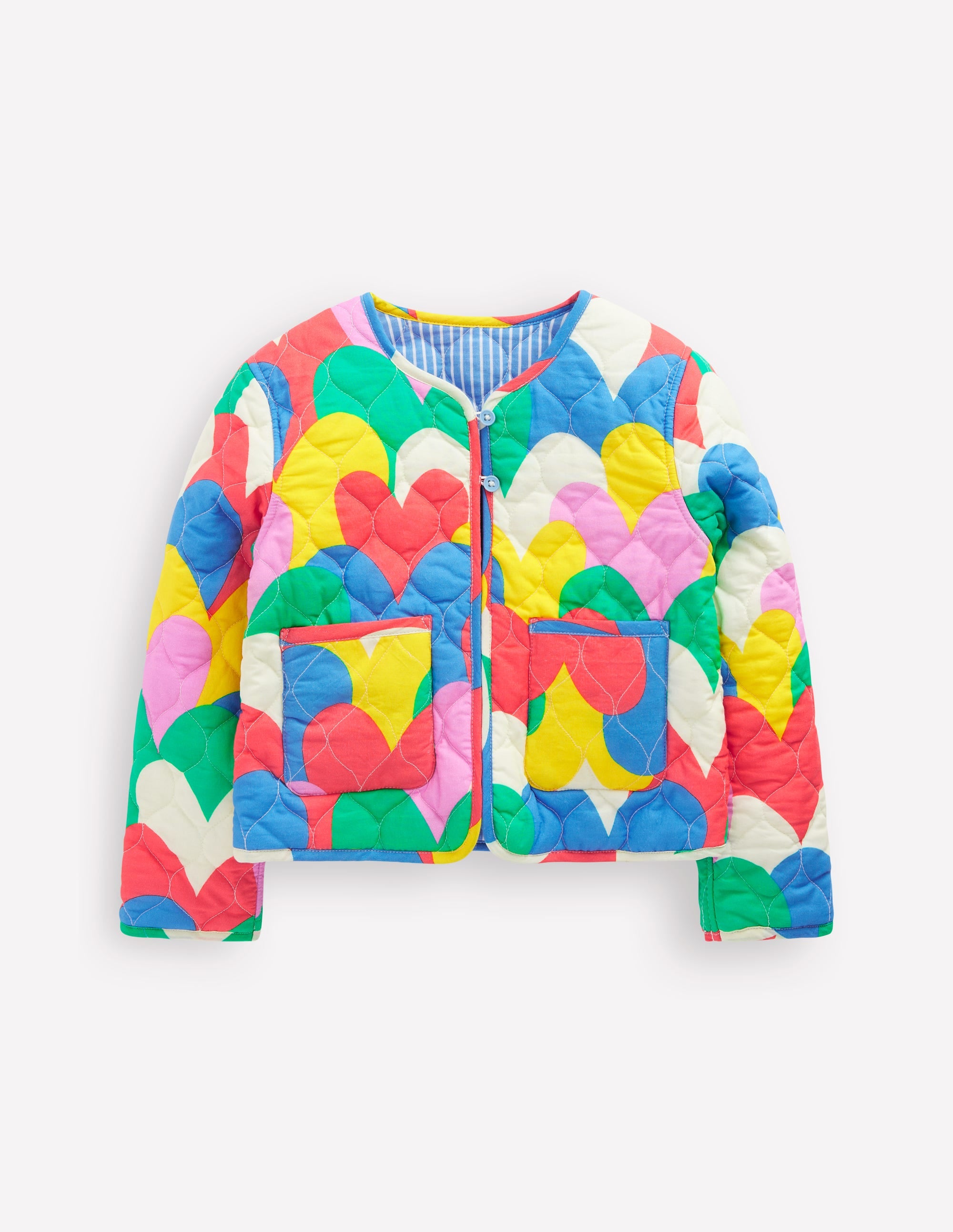 Aurore Reversible Jacket - Multi Hearts Camo Print - Stylish & Versatile Outerwear for Women | Perfect for Casual Outings, Travel & Outdoor Adventures