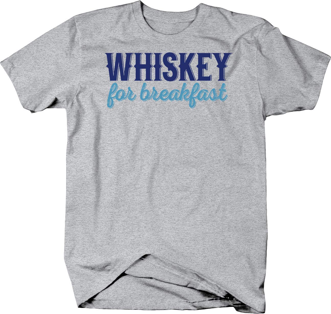 Falcon Apparel Whiskey Breakfast T-Shirt | Vintage Distressed Alcohol Drinking Tee for Men | Perfect for Bar Hopping, Parties & Casual Wear