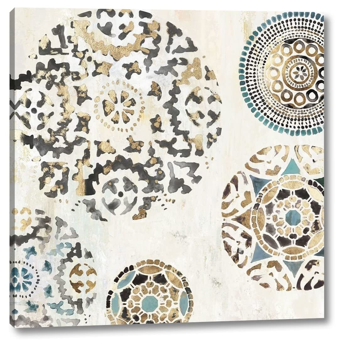 Tom Reeves Rounded I - 16x16 Inch Canvas Art Print Gallery Wrapped Wall Decor - Ready to Hang for Living Room, Bedroom & Office