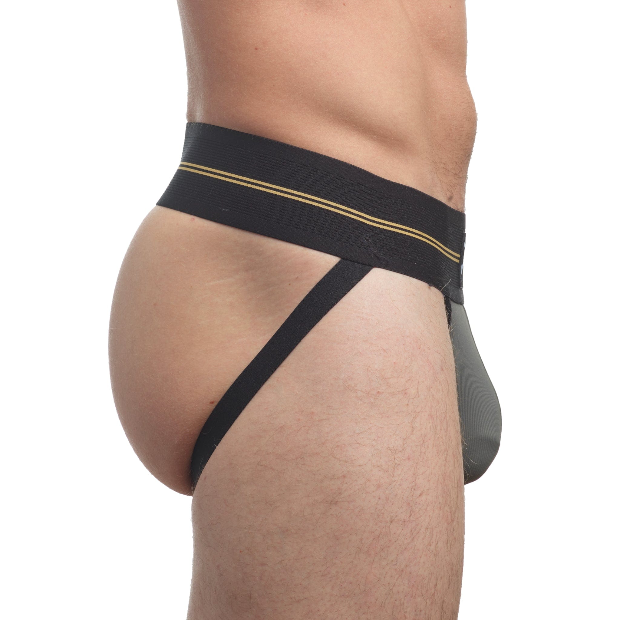 Performance Rib Jock Grey - High-Quality Athletic Support for Running, Gym & Sports - Comfortable & Breathable Men's Underwear for Active Lifestyles
