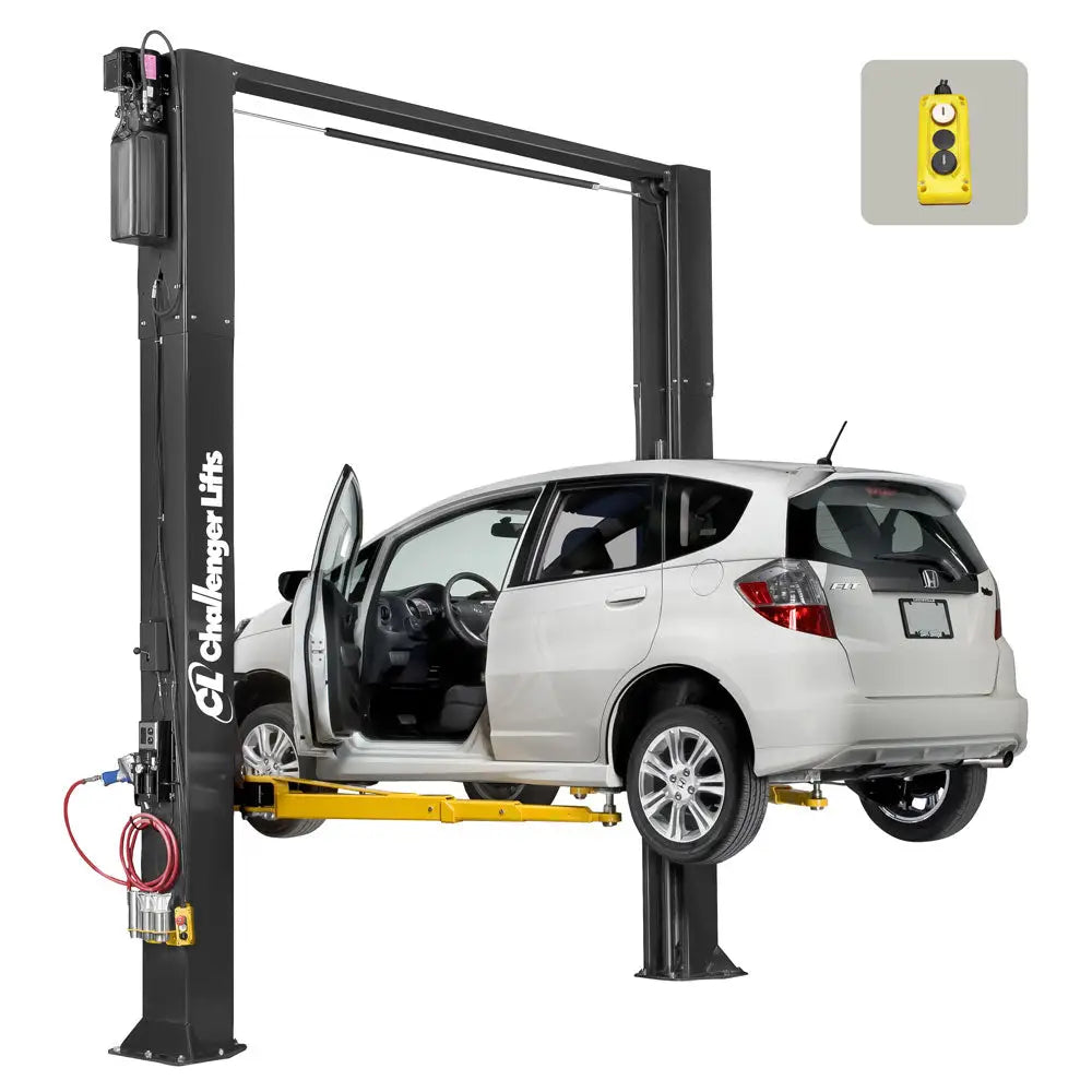 Challenger CL10AV3 DPC Versymmetric 2 Post Car Lift with Dual Pendant Control - 10,000 lbs Capacity for Auto Repair Shops & Home Garages