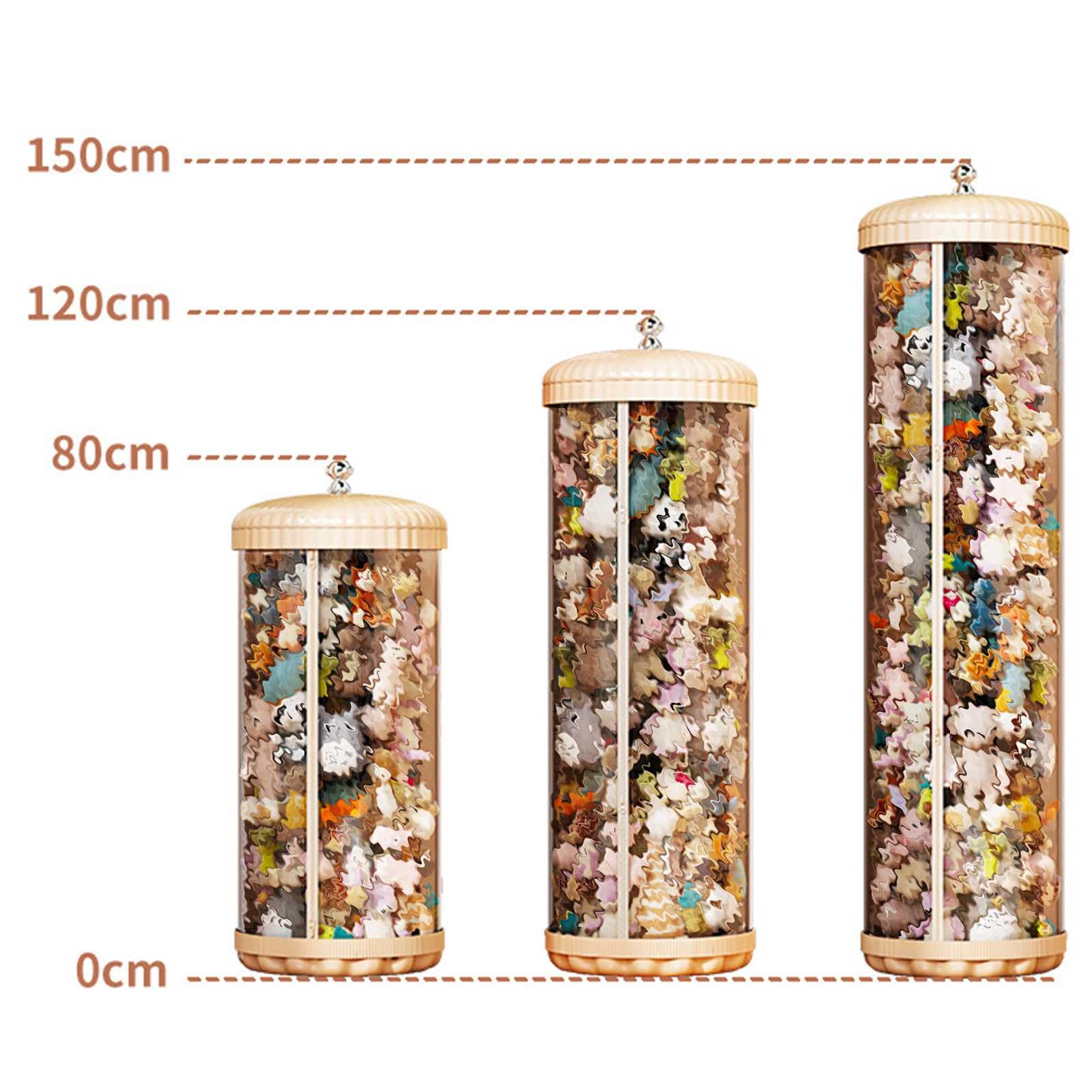 Large Clear Toy Storage Bin - High Capacity Plush Toy Organizer Tube for DIY Display | Eco-Friendly, Dustproof & Space-Saving Kids Toy Organizer for Playroom, Bedroom & Nursery Organization