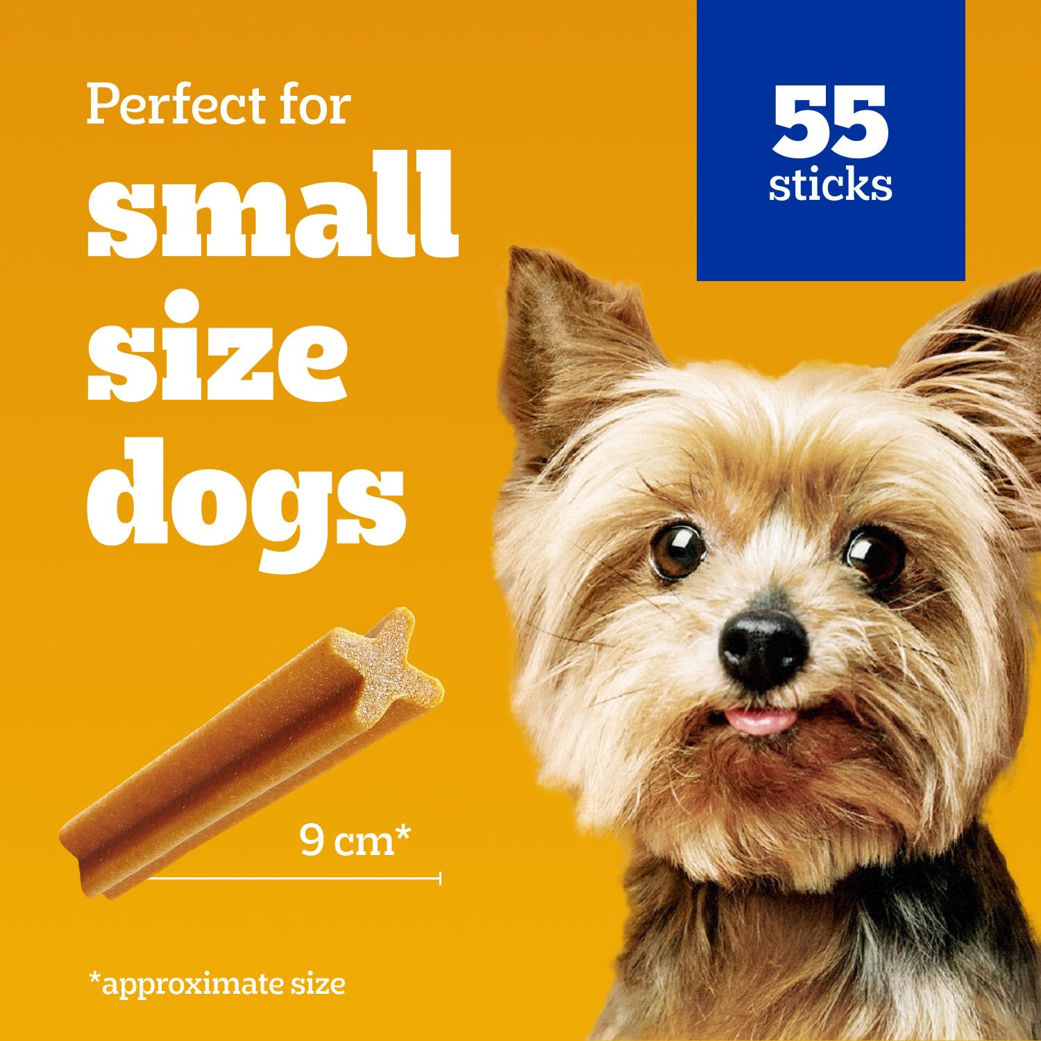 PEDIGREE DENTASTIX Dental Chews for Small Adult Dogs - Original Flavor, 55 Count - Promotes Oral Health & Fresh Breath for Daily Teeth Cleaning Routine