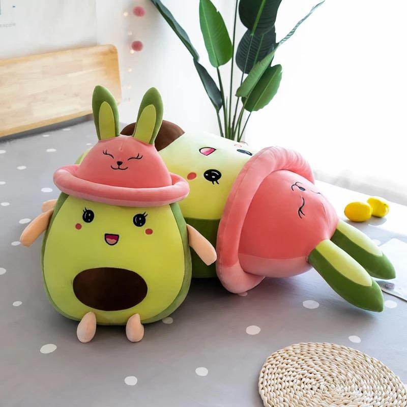 Giant Squishy Avocado Plush Toy - Extra Large Soft Stuffed Avocado Pillow for Kids & Adults - Perfect for Stress Relief, Home Decor, and Cuddling