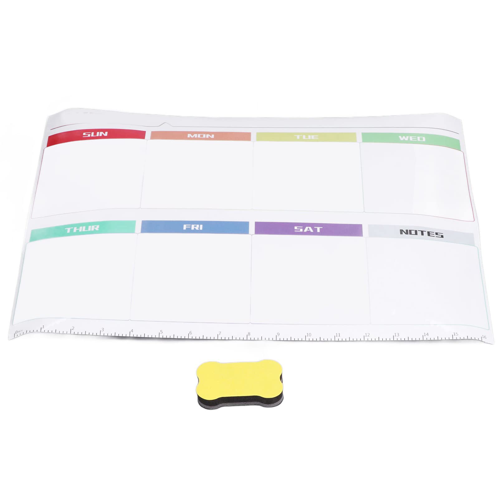 Weekly Planner Calendar for Fridge - Reusable & Easy to Clean Magnetic Whiteboard with Dry Erase Marker & Eraser - Perfect for Kitchen, Office, Home Organization & Meal Planning
