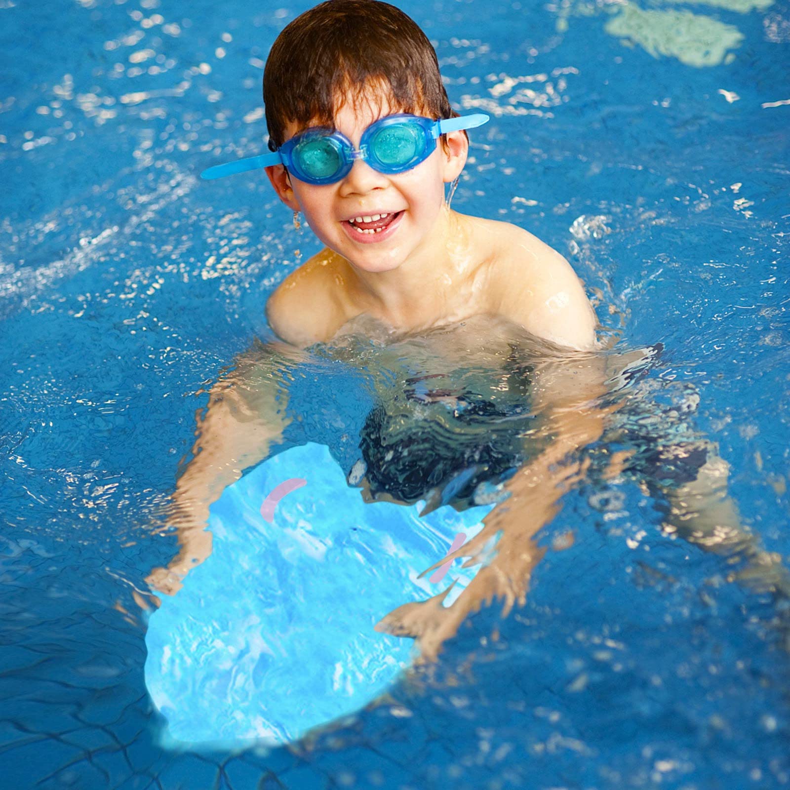 **Inflatable Baby Swim Float - Kickboard for Kids & Adults, Pool Training Aid, Blue One Size - Perfect for Swimming Lessons, Water Safety & Family Fun**