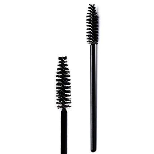 Disposable Soft Fiber Mascara Wands - Eyelash Extension & Eyebrow Makeup Brush (3 Pack, Black) | Perfect for Professional Salon Use & Home Makeup Application