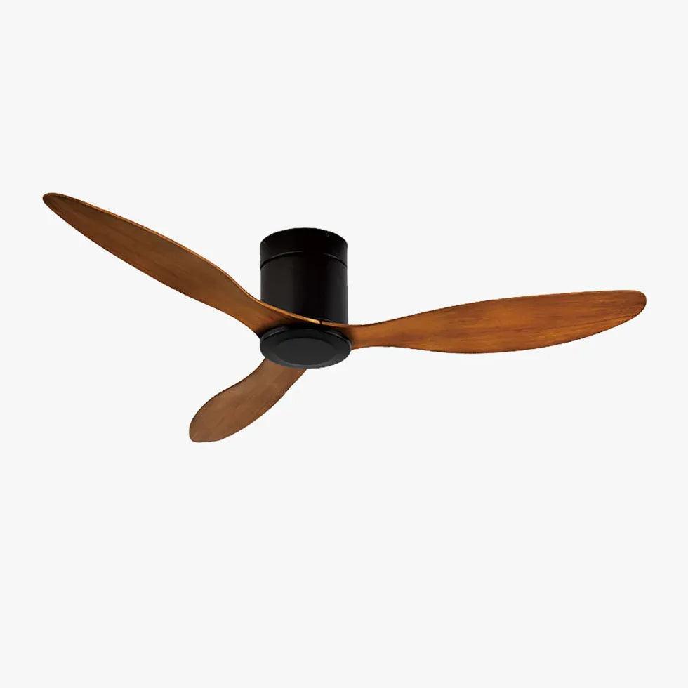 3-Blade Wood Grain Ceiling Fan with Light - Modern Farmhouse Style for Living Room, Bedroom, and Outdoor Spaces - Energy Efficient Cooling & Stylish Lighting Solution