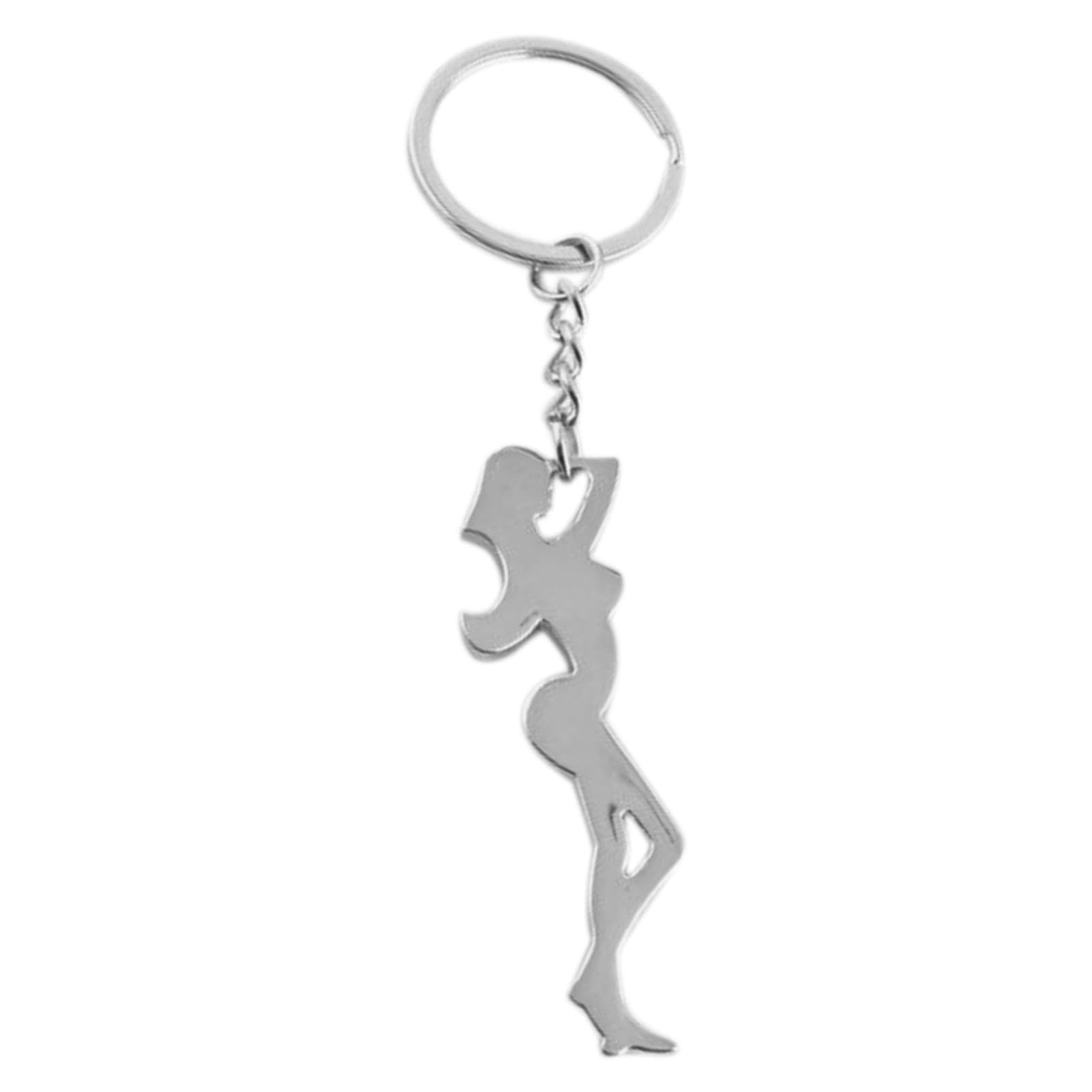 Women Shaped Metal Keychain Bottle Opener - Portable Beer Bottle Opener Keyring Pendant for Graduation, Christmas, Anniversaries & Wedding Favors - Perfect Gift for Property Agents & Brewery Lovers (Great for Parties, Camping & Everyday Carry)