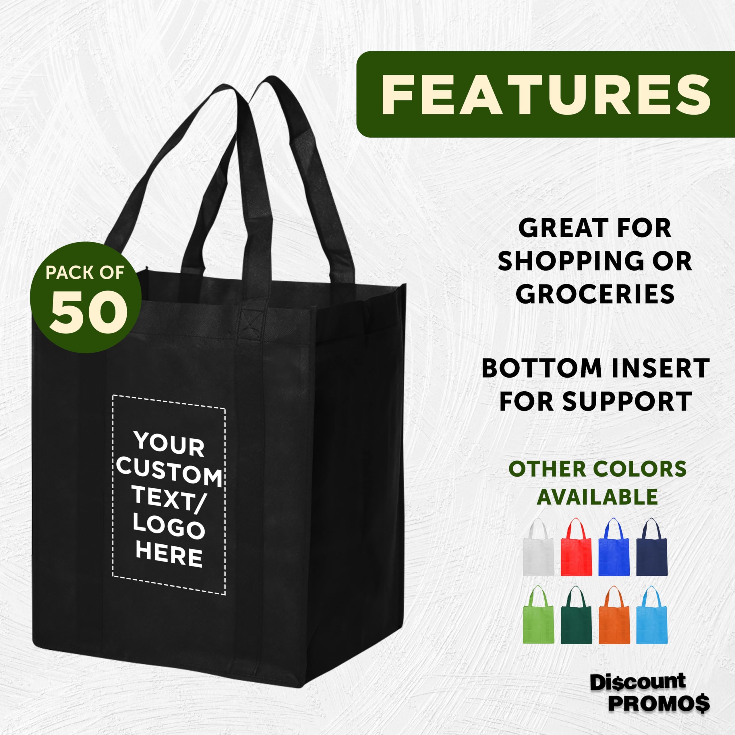 Eco-Friendly Reusable Grocery Tote Bags - Foldable Shopping Bags for Groceries, Farmers Market & Travel | Compact & Durable