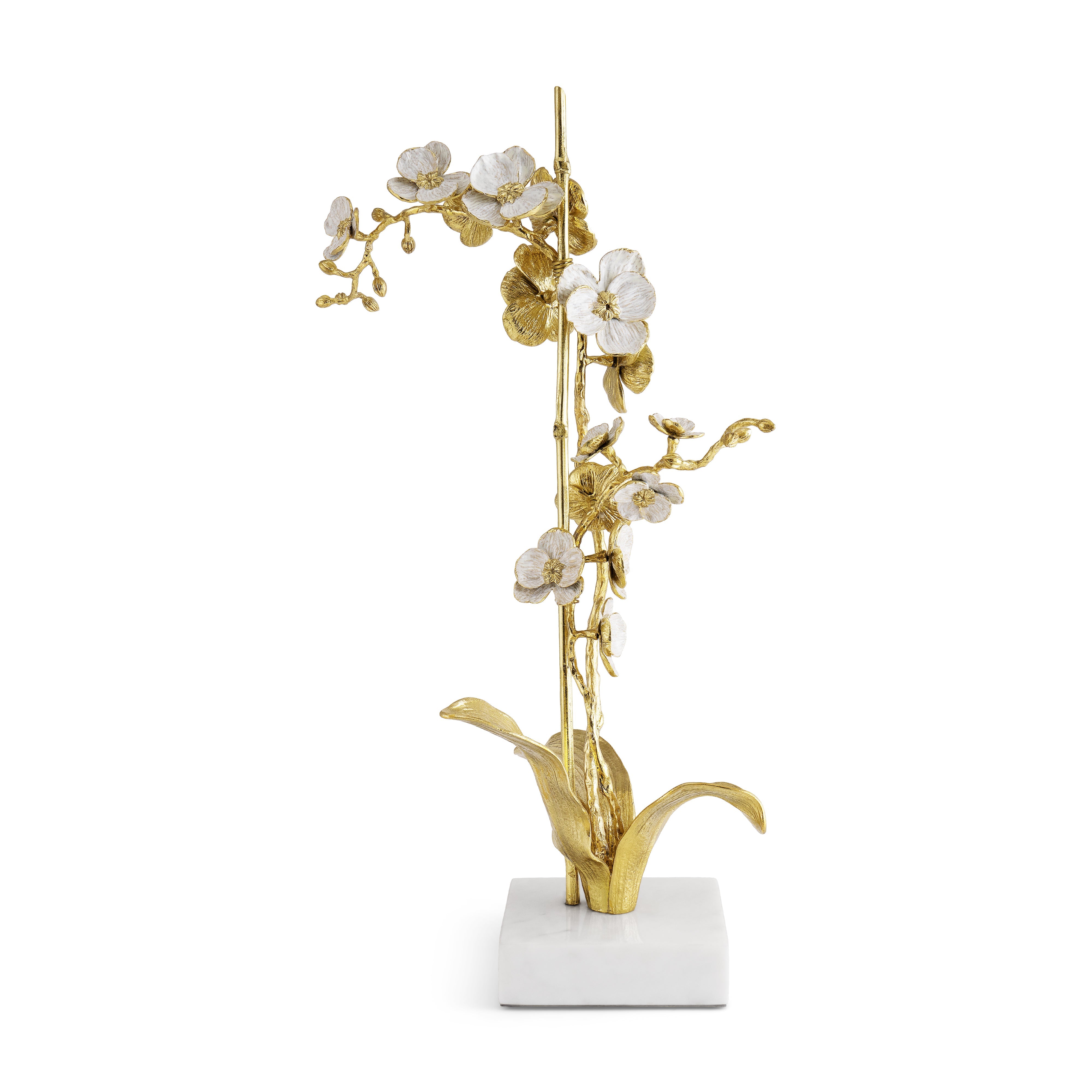Elegant Orchid Stem Sculpture - Handcrafted Home Decor for Living Room, Office & Wedding Centerpiece