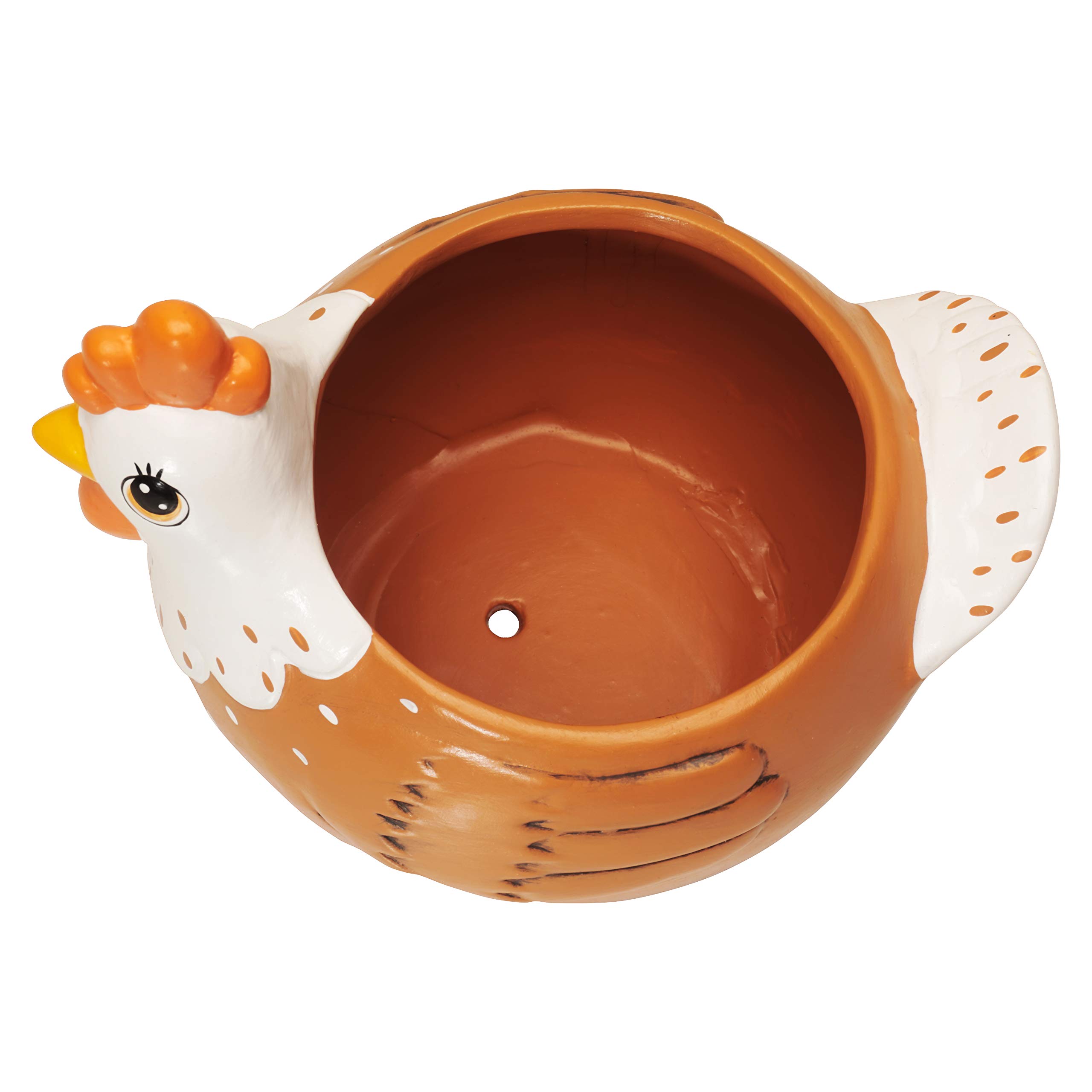 Ceramic Chicken Planter - Rooster Utensil Holder & Succulent Flower Pot for Indoor Outdoor Garden, Backyard, Patio Decor - Perfect for Farmhouse, Country, and Chicken Theme Party Accessories