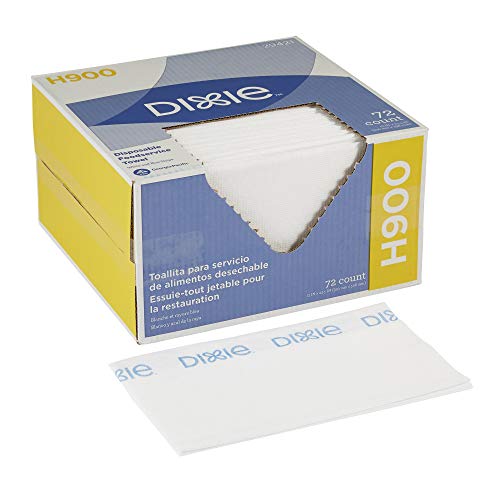Brawny Heavy Duty Disposable Foodservice Towels - White & Blue Stripe, 72 Towels/Box - Ideal for Restaurants, Catering & Commercial Kitchens