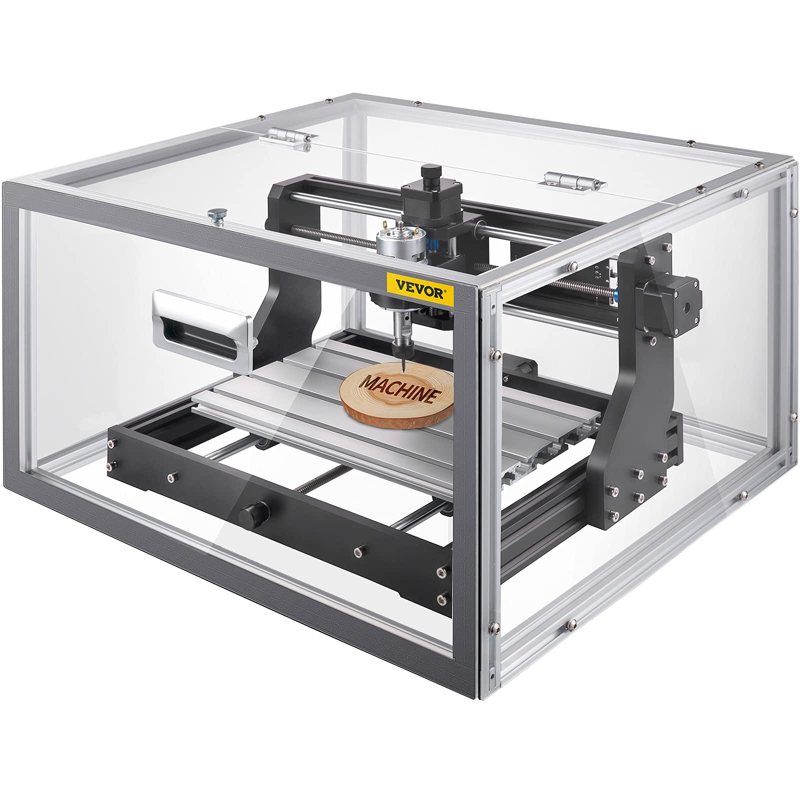 VEVOR CNC 3018 PRO Router Machine | GRBL Control 3-Axis CNC Milling & Engraving Machine | DIY CNC Router Kit with Transparent Enclosure & Offline Controller | for Wood, Acrylic, Plastic, PCB, PVC Carving | Perfect for Hobbyists, Woodworking & DIY Projects