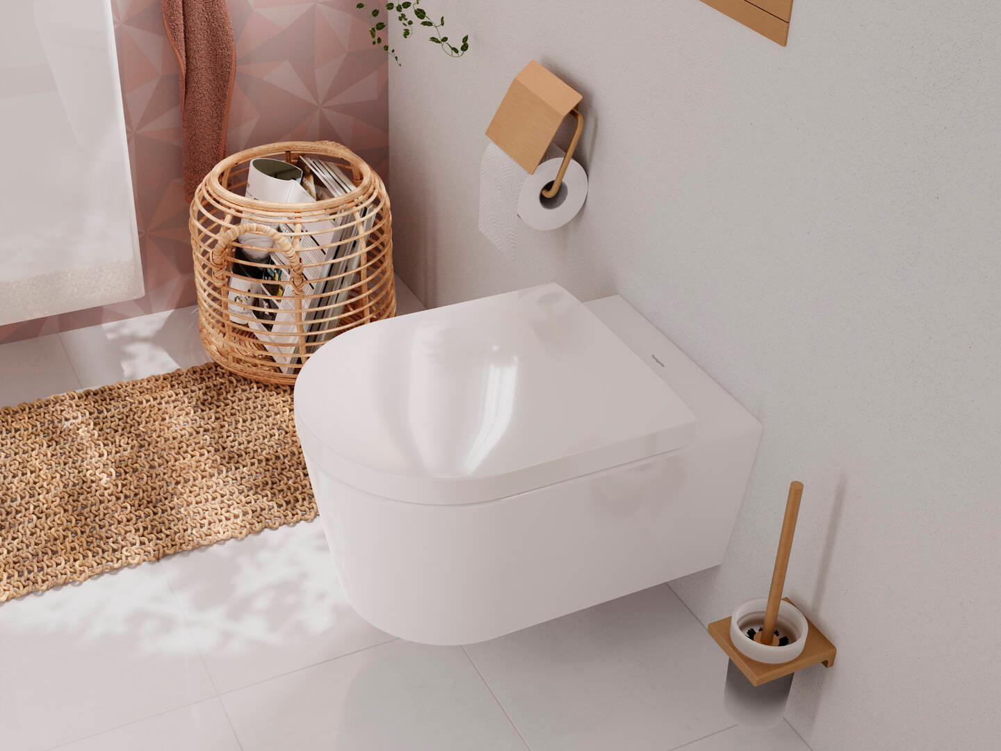 Hansgrohe AddStoris Brushed Bronze Toilet Paper Holder 41753140 - Perfect for Modern Bathrooms & Powder Rooms