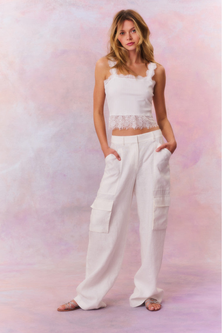 Premium Linen Cargo Pants for Men & Women - Comfortable & Stylish Casual Travel Pants - Perfect for Outdoor Adventures, Hiking, and Everyday Wear