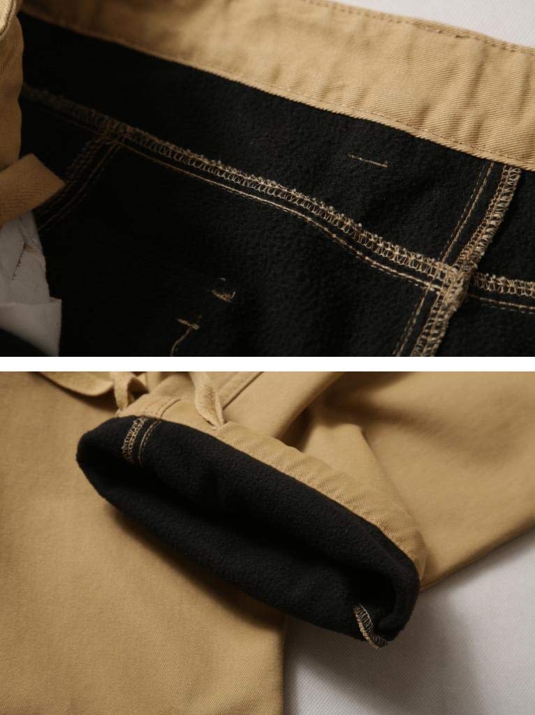 AKARMY Men's Fleece Lined Hiking Pants - Waterproof Outdoor Cargo Pants for Hiking, Skiing & Work - Warm Winter Work Pants with 8 Pockets - Perfect for Camping, Travel & Outdoor Adventures