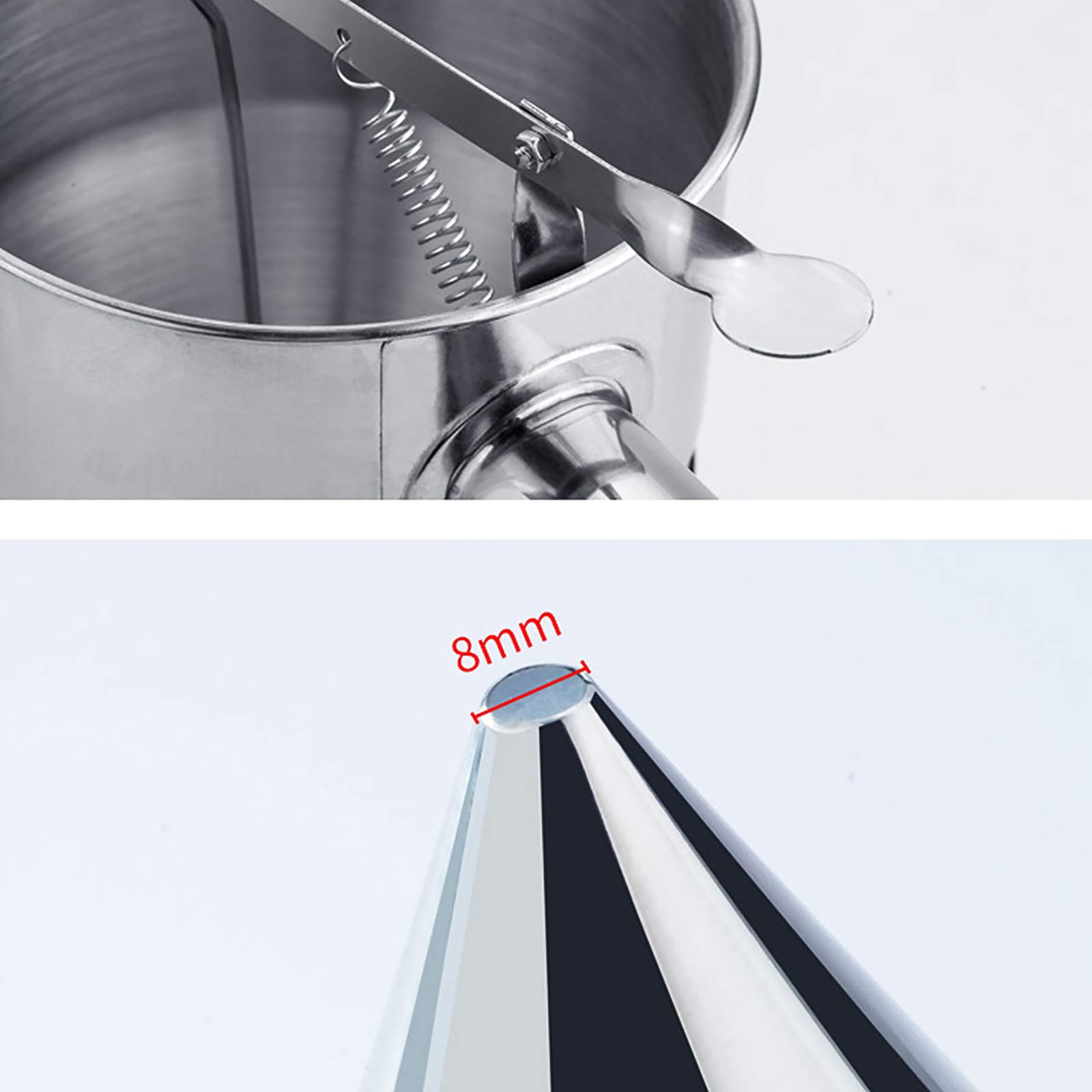 Premium Stainless Steel Funnel for Pancake Batter - Heavy Duty Conical Kitchen Funnel with Precise Pouring Spout - Perfect for Baking, Cooking, Pancake Making & Liquid Transfer