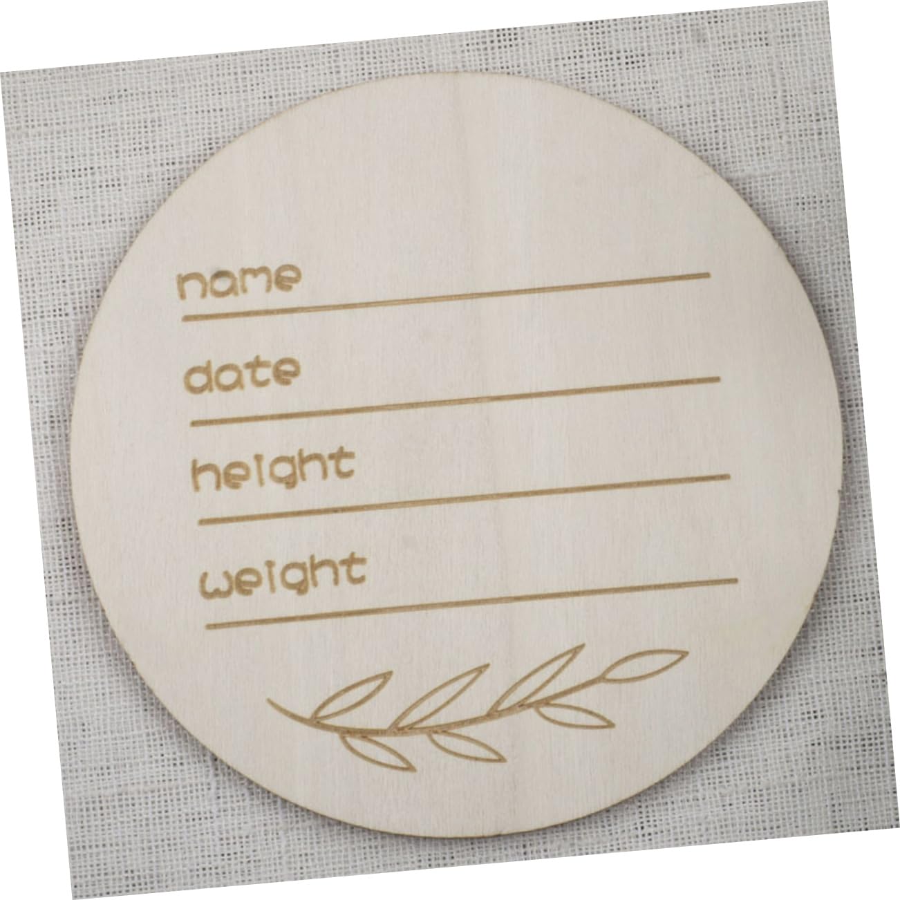 Wooden Baby Name Sign - Round Nursery Decor for Birth Announcement & Gifts